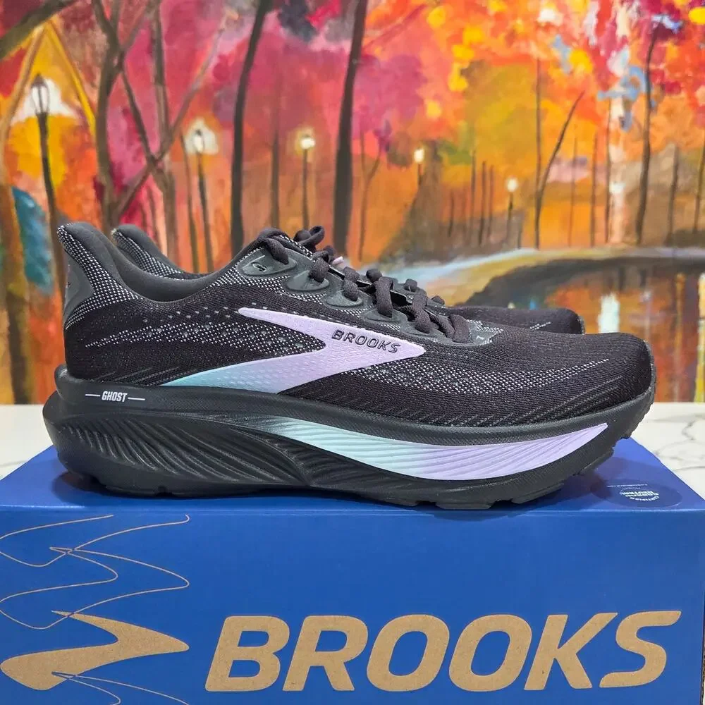 Brooks Ghost 17 Grey Clearwater Purple Size 6.5 Women's Running 120431 1B 081 - Picture 3 of 8